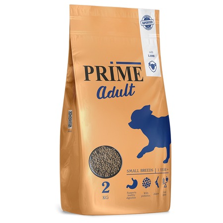 Prime Adult Small сухой корм, для собак мелких пород, низкозерновой, с ягненком фото 1