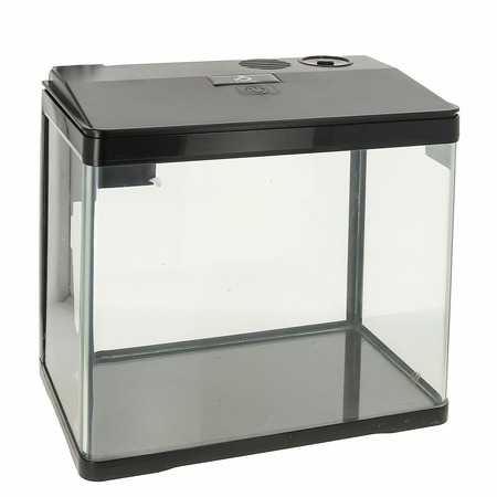 Prime аквариум с LED светильником, фильтром и кормушкой, черный 15 л фото 1