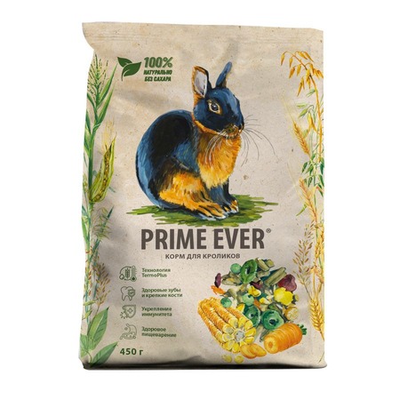 Prime Ever сухой корм для кроликов, для поддержания оптимального веса - 450 г фото 1