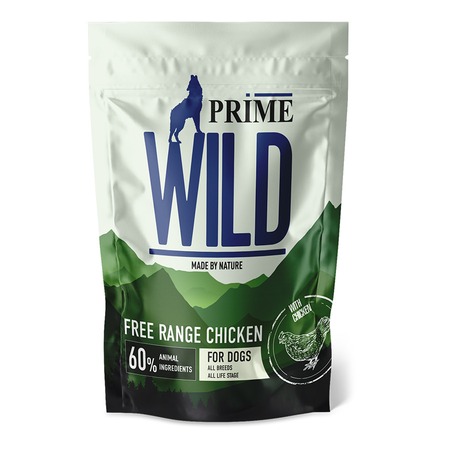 Prime Wild GF Free Range полнорационный сухой корм для щенков и собак, беззерновой, с курицей - 500 г фото 1