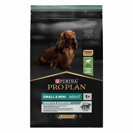 Pro Plan Adult Small&Mini Sensitive Digestion сухой корм для собак мелких пород с чувствительным пищеварением с ягненком и рисом - 7 кг фото 1