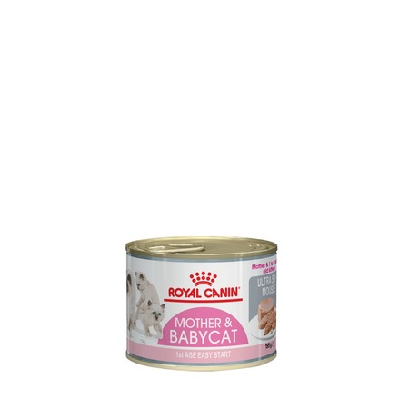 Royal Canin Babycat Instinctive полнорационный влажный корм для котят от 1 до 4 месяцев, беременных и кормящих кошек, мусс, в консервах - 195 г фото 1