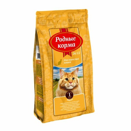 Родные корма сухой корм для взрослых кошек с курицей - 1 русский фунт (409 г) фото 1