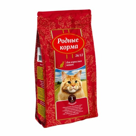 Родные корма сухой корм для взрослых кошек с телятиной - 1 русский фунт (409 г) фото 1