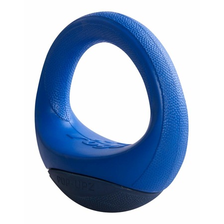 Rogz игрушка- ПопАпс, резина в форме бублика, тип ванька-встанька, 145 мм, PU04B, синий фото 1