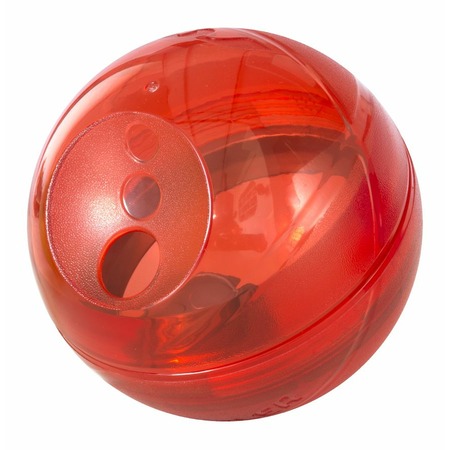 Rogz Интерактивная игрушка-головоломка Tumbler в форме мяча для лакомств, 120 мм, красный фото 1