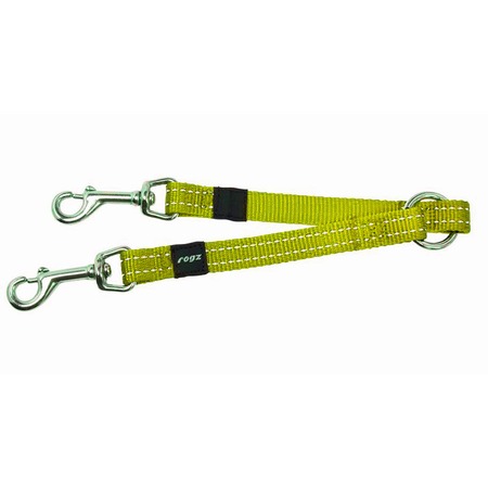 Rogz поводок-сворка для 2-х собак, длина 230 мм, неоновый желтый фото 1