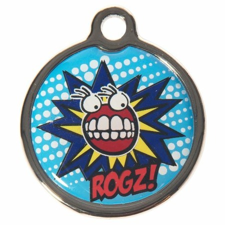 Табличка Rogz на ошейник, металл , IDM31BX, голубая фото 1
