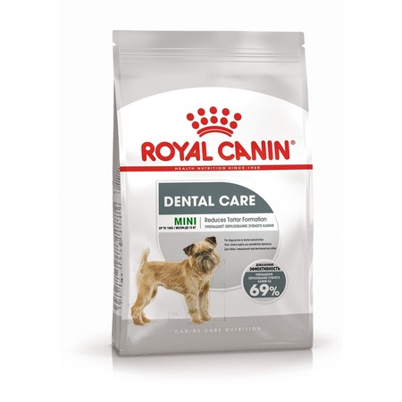 Royal Canin Mini Dental Care полнорационный сухой корм для взрослых собак мелких пород предрасположенных к образованию зубного камня - 1 кг фото 1