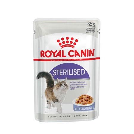 Royal Canin Sterilised полнорационный влажный корм для взрослых стерилизованных кошек, кусочки в желе, в паучах - 85 г фото 1