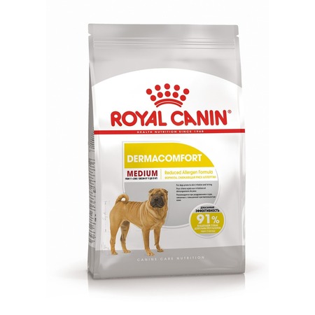 Royal Canin Medium Dermacomfort полнорационный сухой корм для взрослых собак средних пород при раздражениях и зуде кожи, связанных с повышенной чувствительностью фото 1