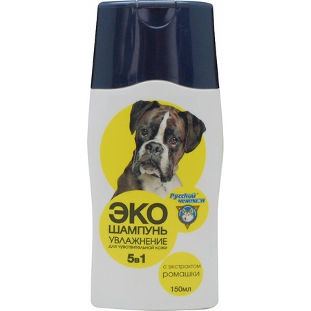 Русский чемпион шампунь Эко - для чувствительной кожи для взрослых собак всех пород, 150 мл фото 1
