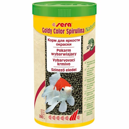 Sera Goldy Color Spirulina Корм для золотых рыб в гранулах для улучшения окраски - 1 л фото 1