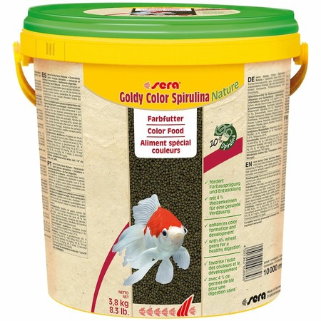 Sera Goldy Color Spirulina Корм для золотых рыб в гранулах для улучшения окраски - 3,8 кг фото 1