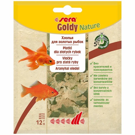 Sera Goldy Корм для золотых рыб в хлопьях - 12 г фото 1