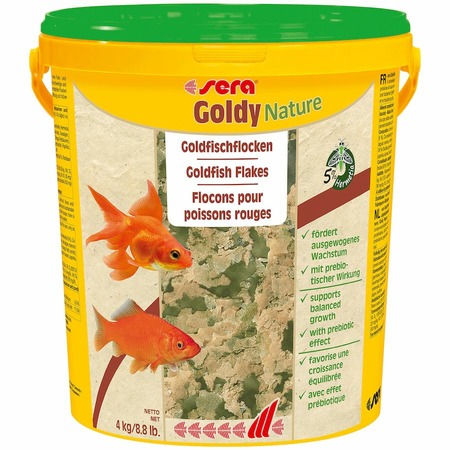 Корм Sera Goldy Nature для золотых рыб в хлопьях фото 1
