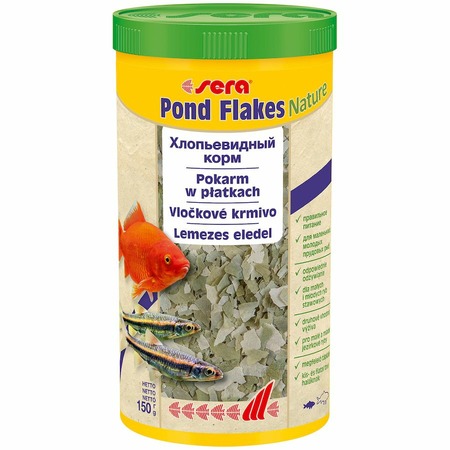 Sera Pond Flakes Корм для прудовых рыб - 1 л фото 1