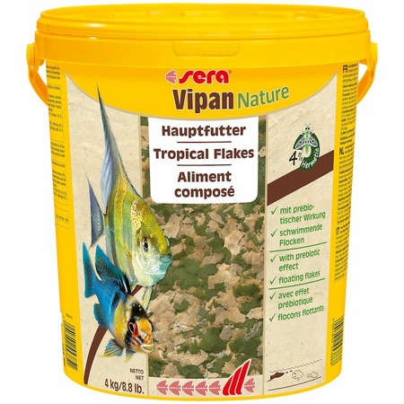 Sera Vipan Nature корм для рыб основной в хлопьях - 4 кг фото 1