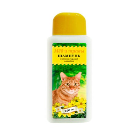Шампунь Пчелодар для кошек с мёдом и чередой - 250 мл фото 1