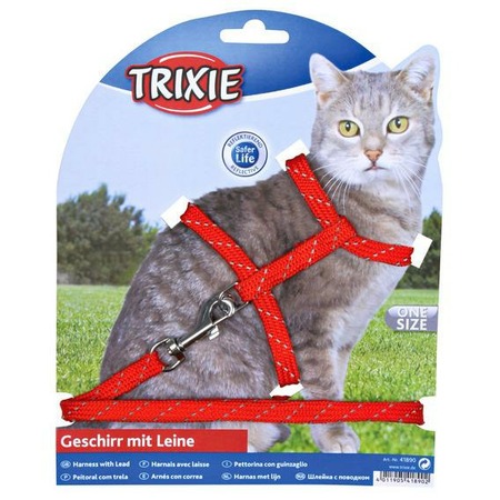 Шлейка Trixie для кошек с отражателем 30 см/10 мм 18 - 35 см фото 1