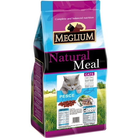 Сухой корм Meglium Adult для кошек с чувствительным пищеварением с рыбой - 3 кг фото 1