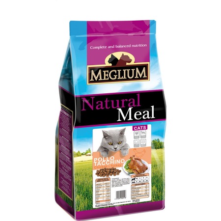 Сухой корм Meglium Adult для привередливых кошек с курицей и индейкой фото 1