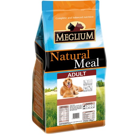 Сухой корм Meglium Adult для взрослых собак с мясом - 3 кг фото 1