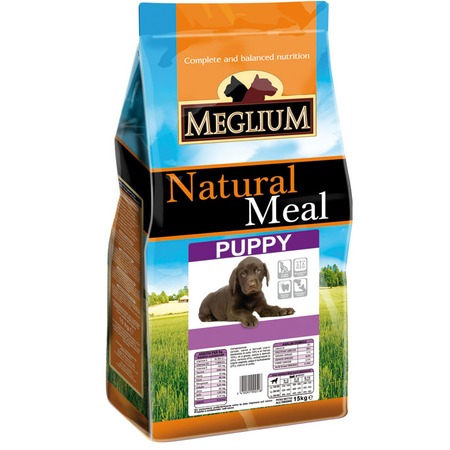 Сухой корм Meglium для щенков с курицей и говядиной - 15 кг фото 1
