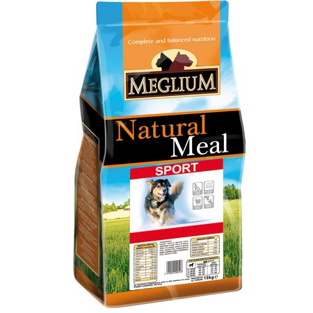 Сухой корм Meglium Sport для активных собак с мясом - 15 кг фото 1