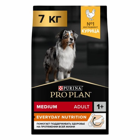 Purina Pro Plan Adult Medium сухой корм для взрослых собак средних пород с курицей и рисом - 7 кг фото 1