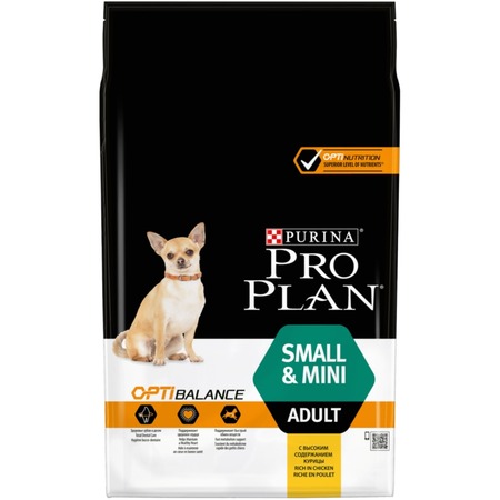Purina Pro Plan Small & Mini сухой корм для взрослых собак миниатюрных и мелких пород с курицей и рисом - 7 кг фото 1