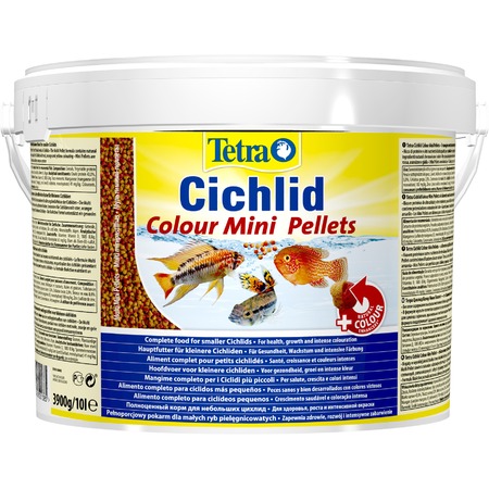 TetraCichlid Colour Mini корм для всех видов цихлид для улучшения окраса 10 л фото 1