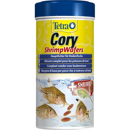 Корм-пластинки Tetra Cory Shrimp Wafers для сомиков-коридорасов с добавлением креветок - 100 мл фото 1