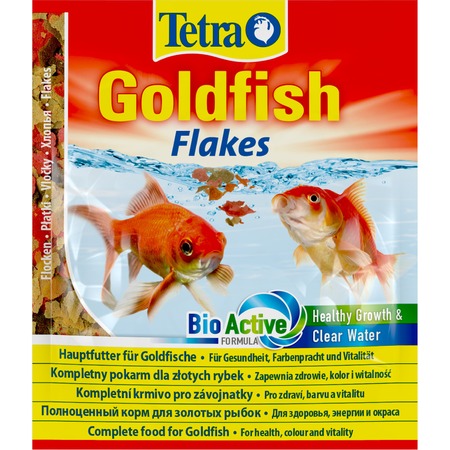 Корм Tetra Goldfish для всех видов золотых рыбок в хлопьях - 12 г (саше) фото 1