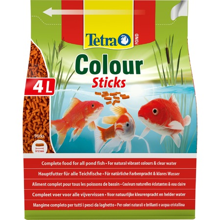 Корм Tetra Pond Color Sticks для прудовых рыб палочки для окраски - 4 л фото 1