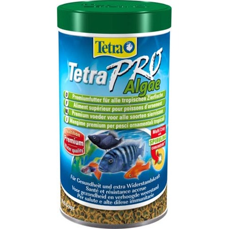 Корм Tetra Pro Algae Crisps растительный для всех видов рыб в чипсах - 500 мл фото 1