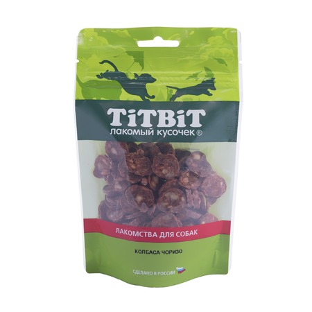 TiTBiT "Золотая коллекция" лакомство для собак колбаса Чоризо - 80 г фото 1