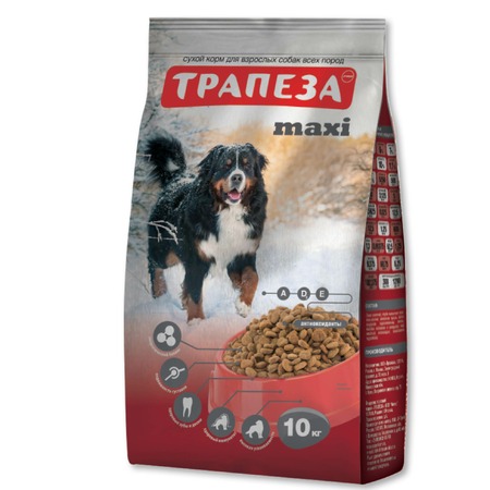 Трапеза Maxi сухой корм для собак крупных пород, с говядиной фото 1