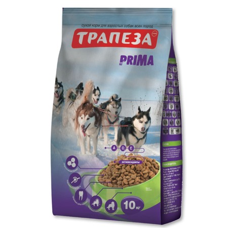 Трапеза Prima сухой корм для собак с высокой активностью, с говядиной - 10 кг фото 1