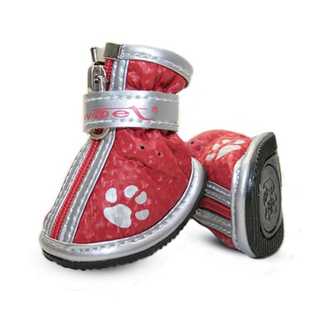 Triol ботинки для собак красные с лапками - размер 0, 40х30х40 мм, 4 шт фото 1
