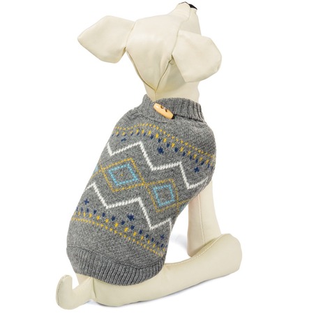 Triol свитер для собак "Геометрия", серый S, 25 см фото 1