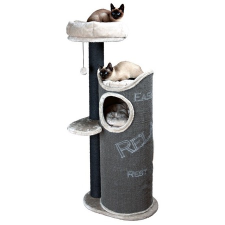 Trixie Домик для кошки Juana, 134 см, тёмно-серый/светло-серый фото 1