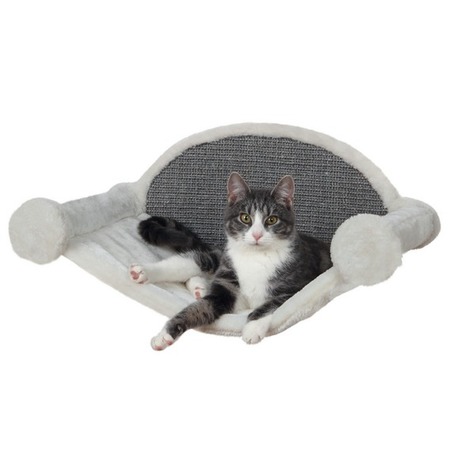 Trixie Гамак для кошек весом до 5 кг, 54×28×33 см, светло-серый фото 1