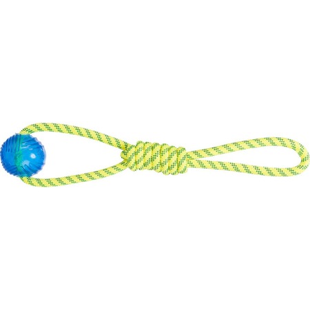Trixie игрушка для собак плавающая, веревка с мячом, полиэстер - ф 6 х 40 см фото 1