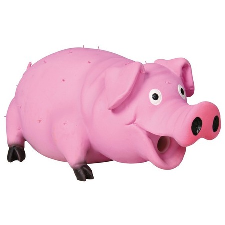 Trixie Игрушка Свинья со щетиной, 21 см, латекс фото 1