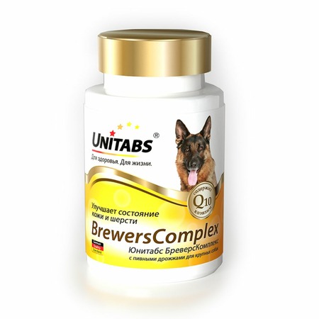 Unitabs BrewersComplex с Q10 для крупных собак - 100 табл. фото 1