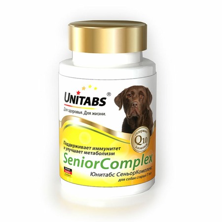Unitabs SeniorComplex с Q10 для пожилых собак старше 7 лет  100 таб фото 1