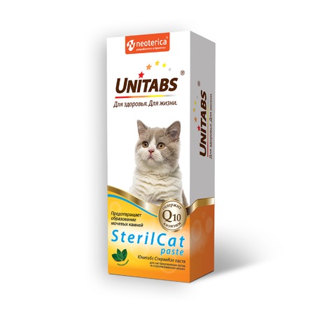 Unitabs SterilCat витаминная паста для стерилизованных кошек для профилактики МКБ - 120 мл фото 1