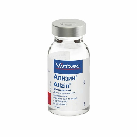 Virbac Ализин (Alizin) гормональный препарат для взрослых собак всех пород для прерывания нежелательной беременности - 10 г фото 1