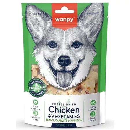 Wanpy Dog сублимированное лакомство для собак, курица и овощи - 40 г фото 1